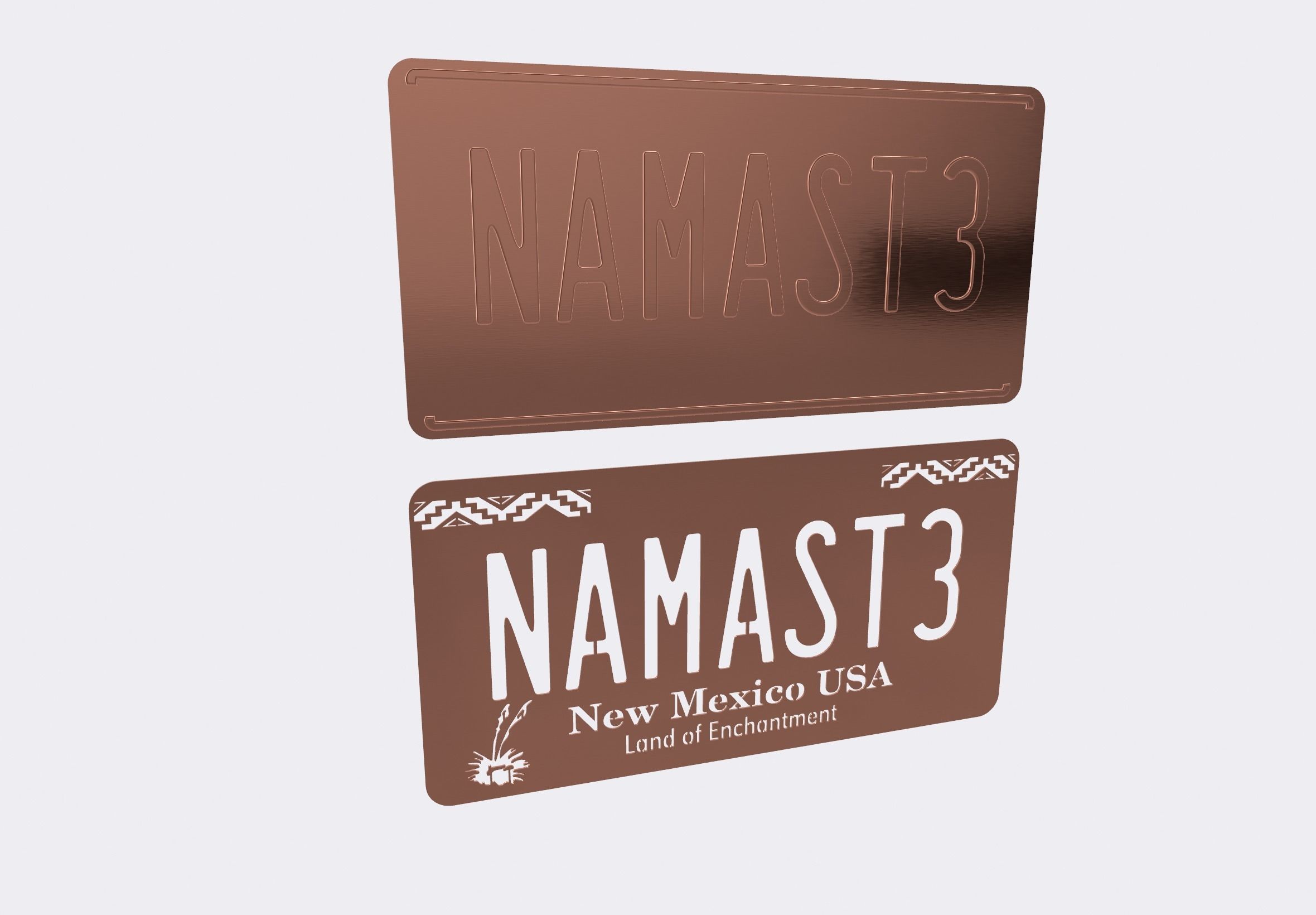 Namaste Plate and Stencil  - Better Call Saul 3D print model_3
