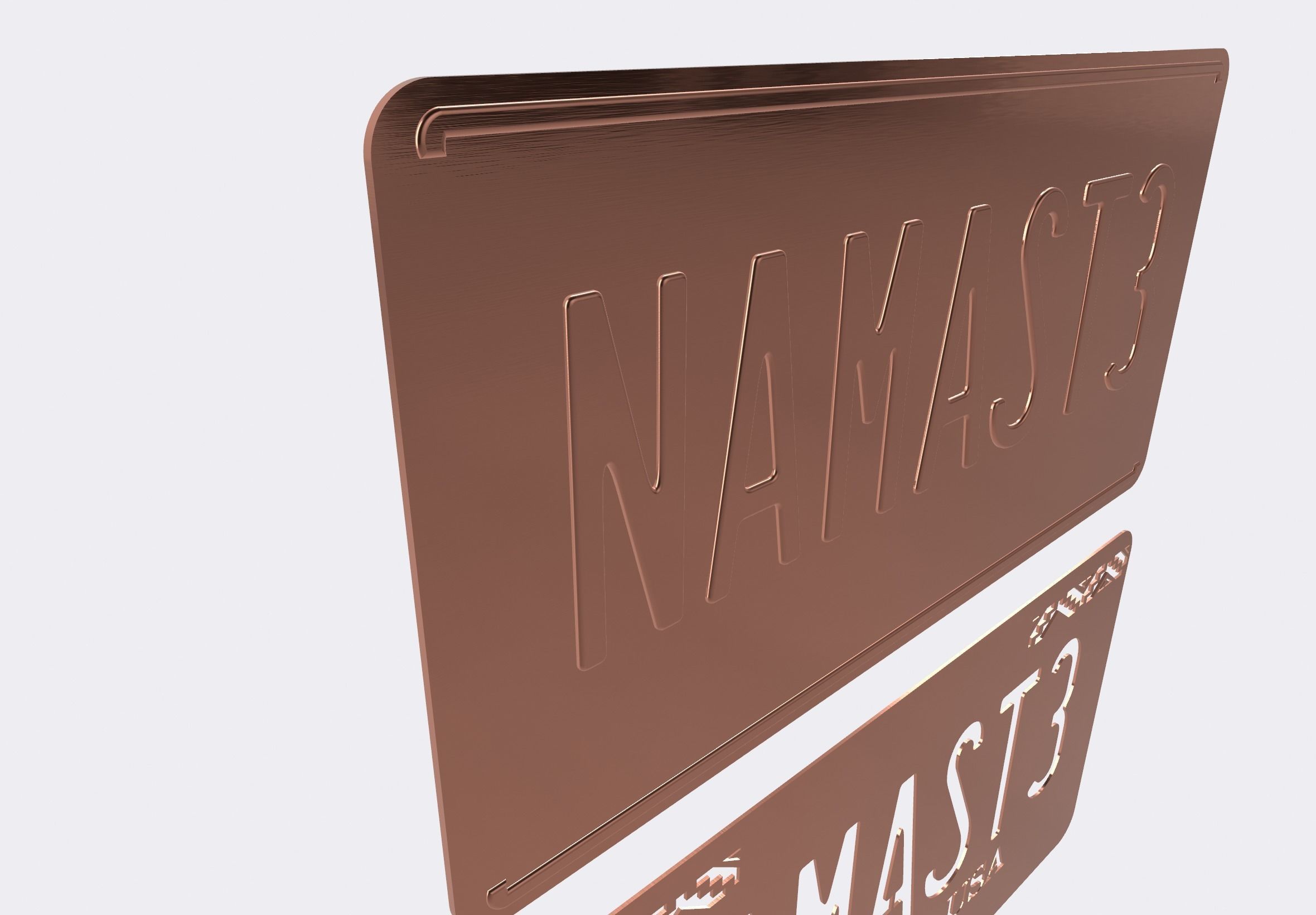 Namaste Plate and Stencil  - Better Call Saul 3D print model_4