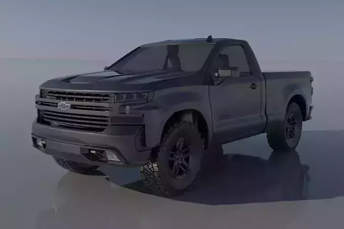 Chevrolet Silverado 1500 Regular Cab 2022  3D print model