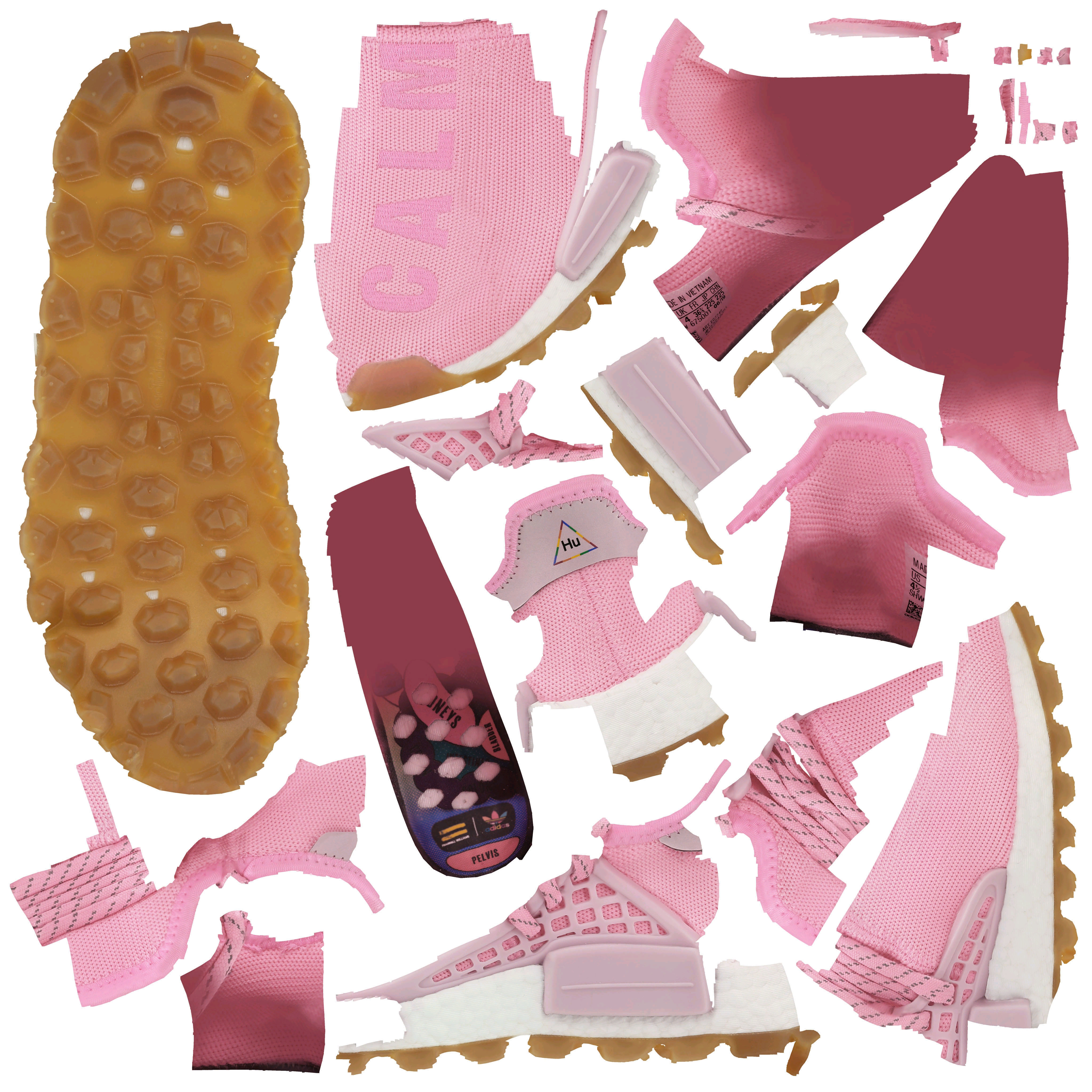 Pharrell Williams x adidas original NMD Hu Trail Sun 3D model_6