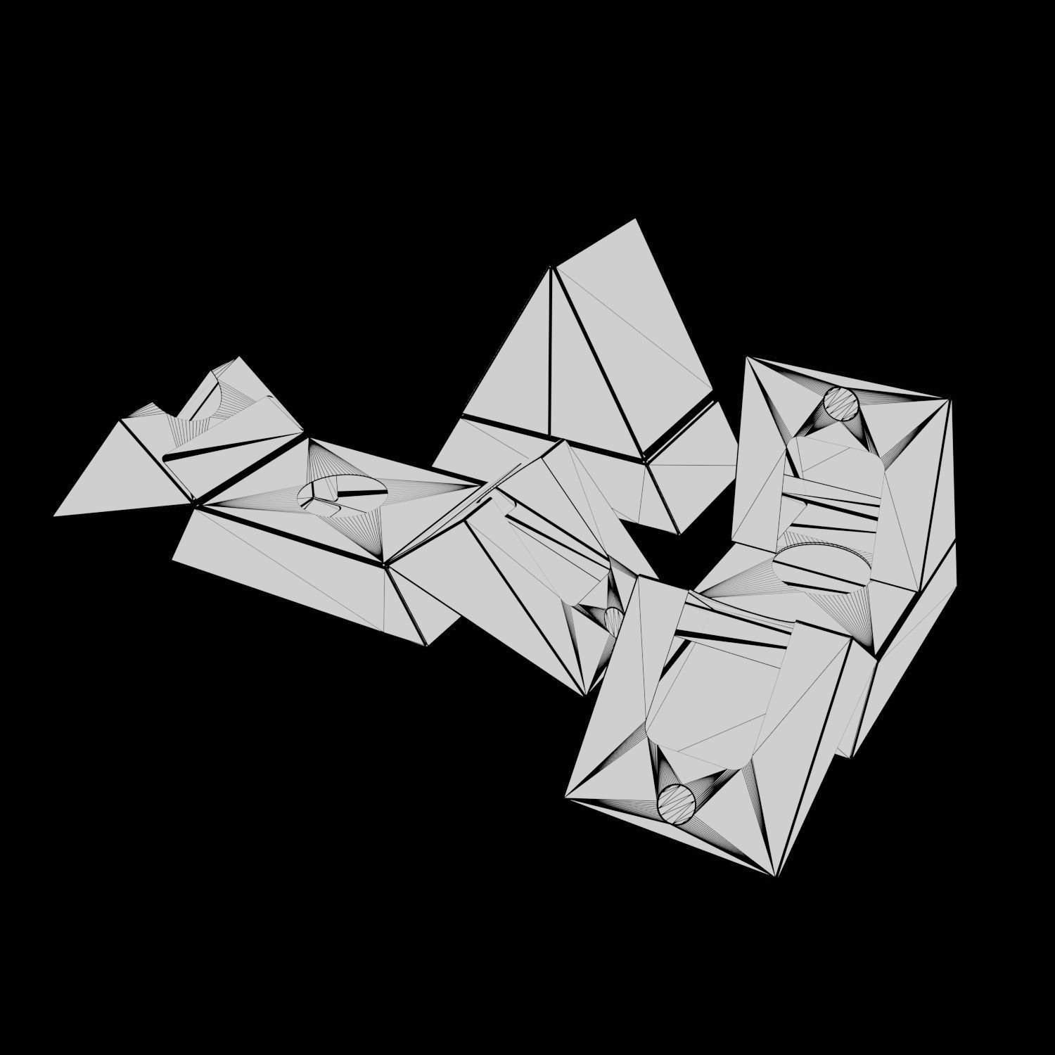 HINGED TRIANGLE BOX - Package 3D model 3D model_7