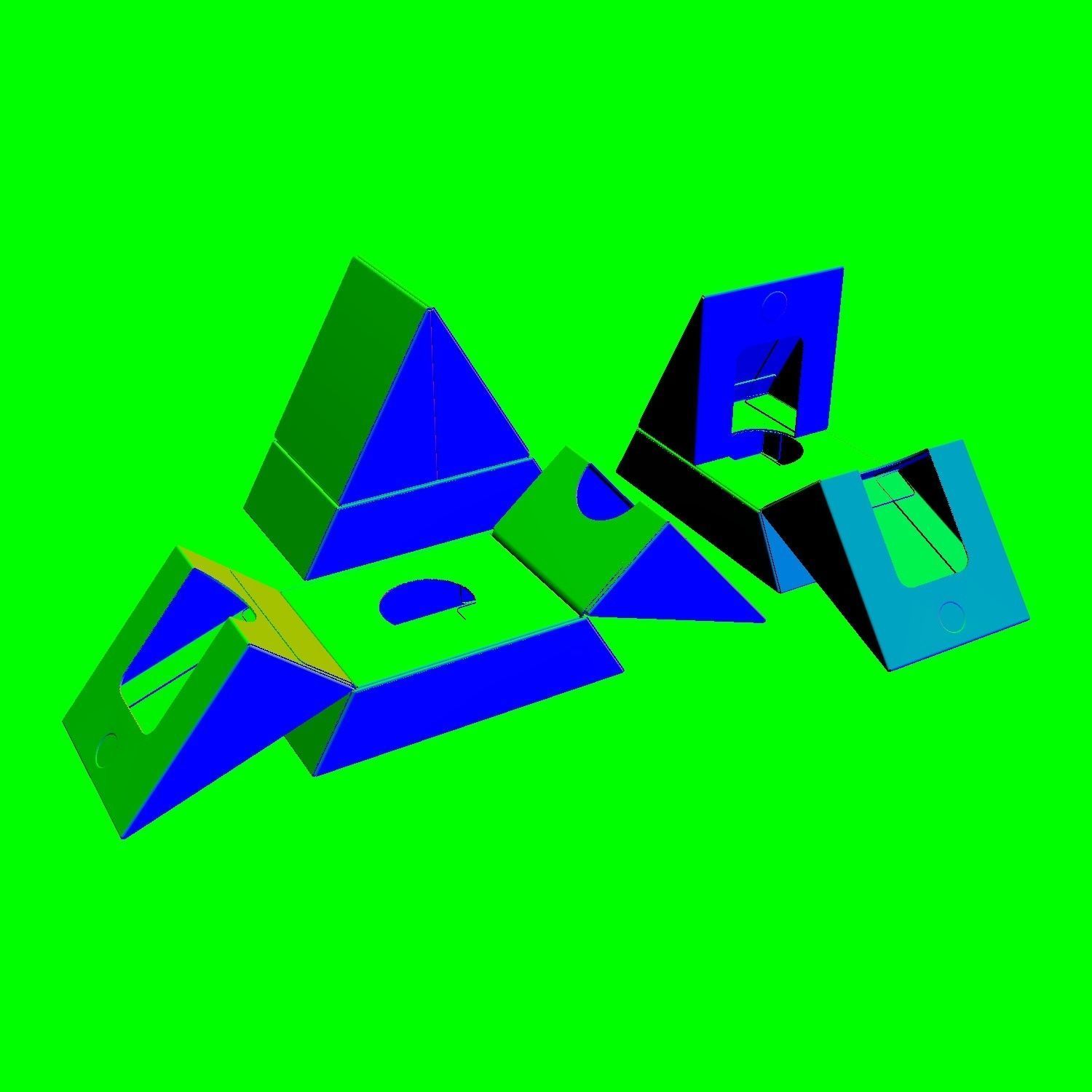 HINGED TRIANGLE BOX - Package 3D model 3D model_10