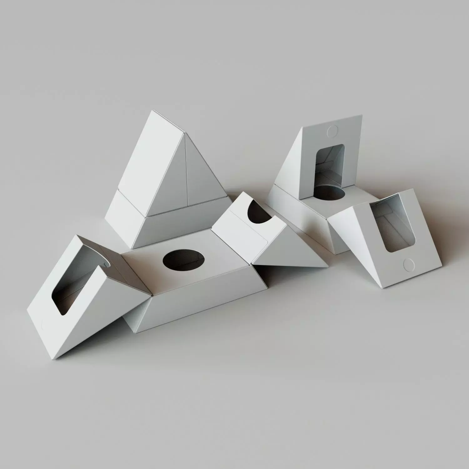 HINGED TRIANGLE BOX - Package 3D model 3D model_0