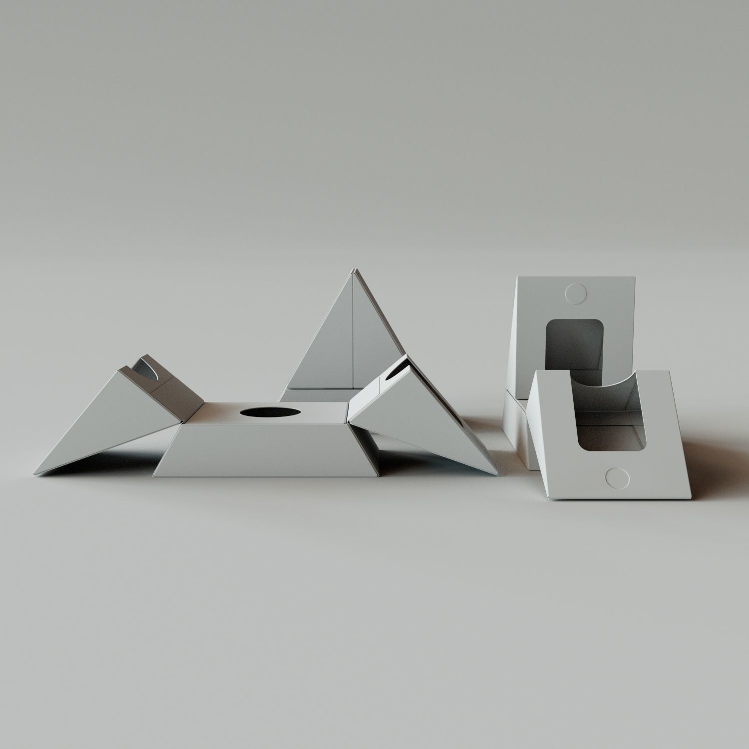 HINGED TRIANGLE BOX - Package 3D model 3D model_1