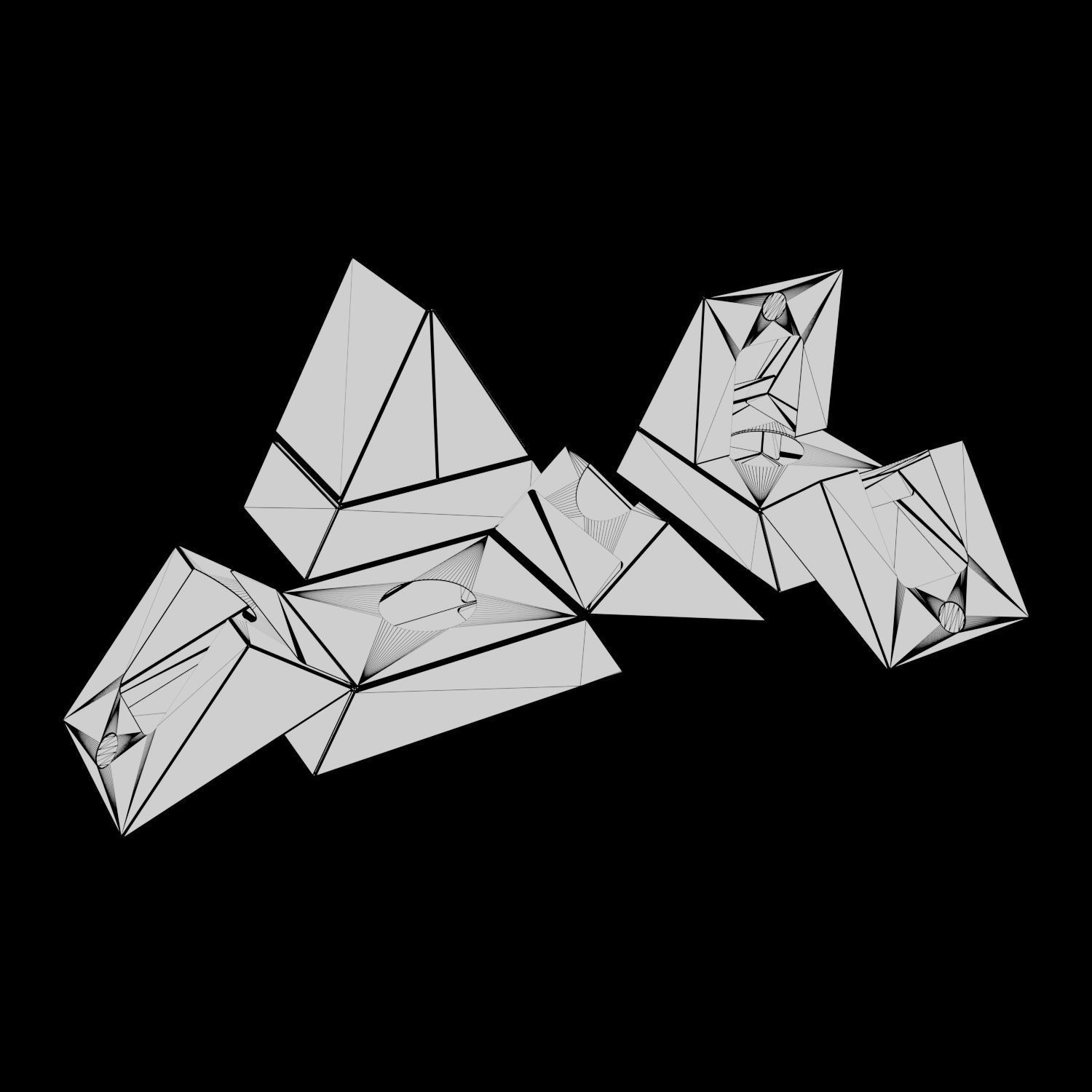 HINGED TRIANGLE BOX - Package 3D model 3D model_5