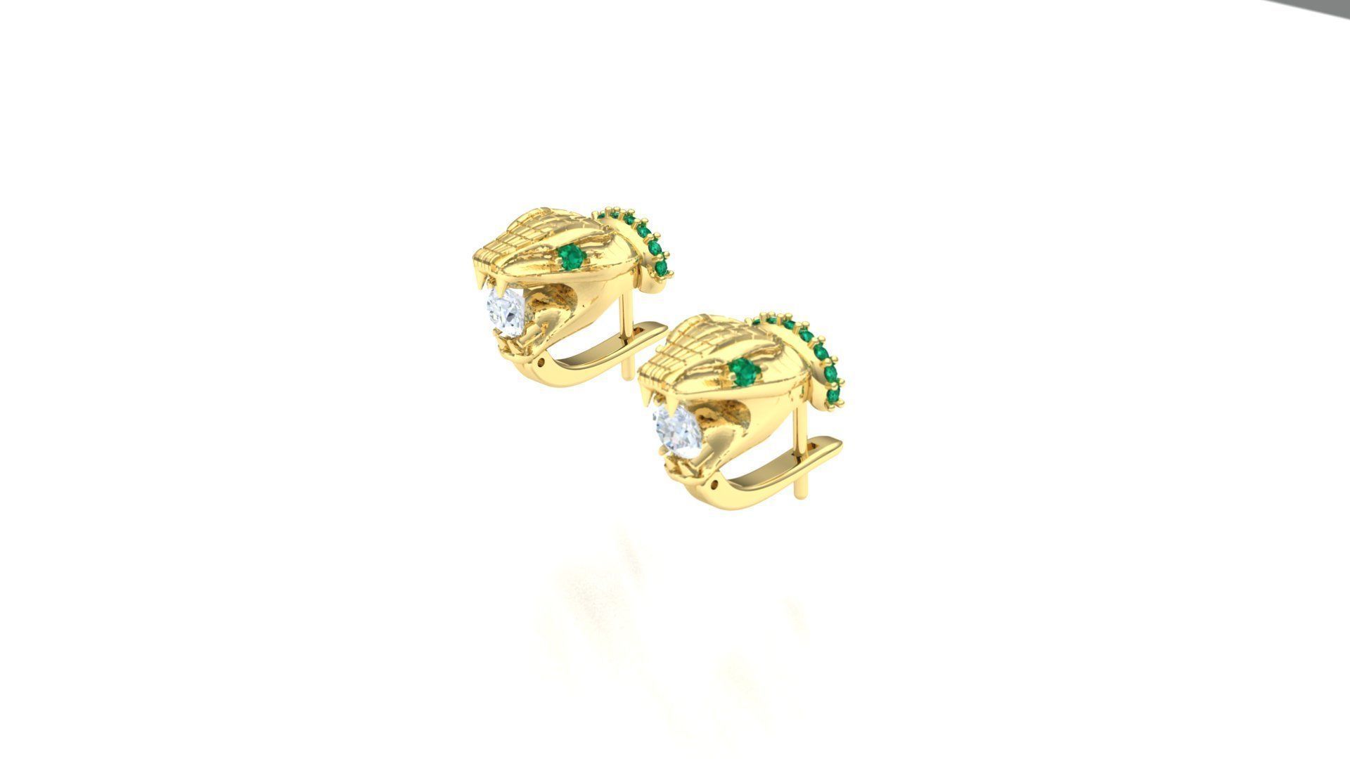 snake jewelry set 3D print model_4