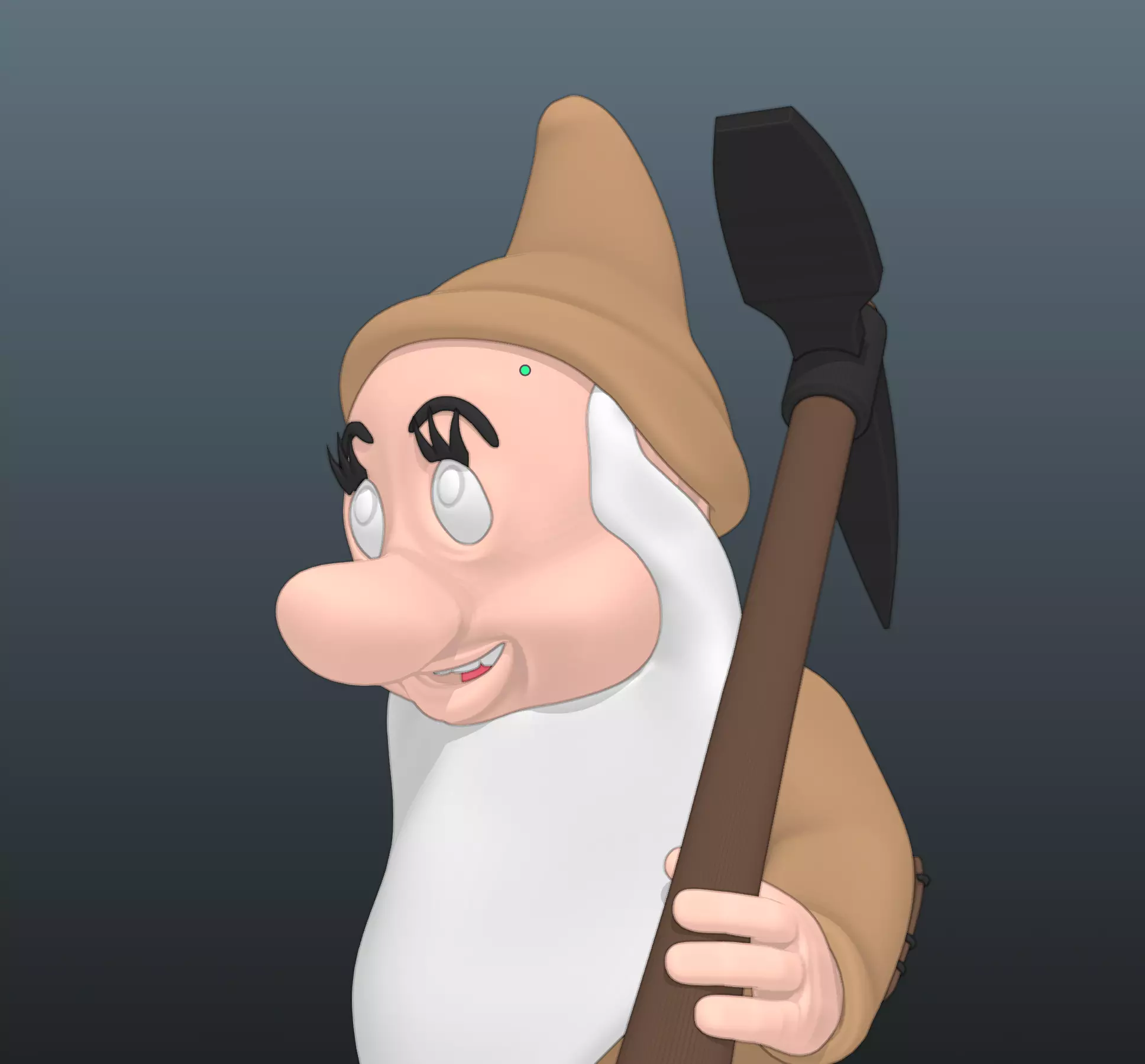 Bashful the Dwarf 3D print model_0