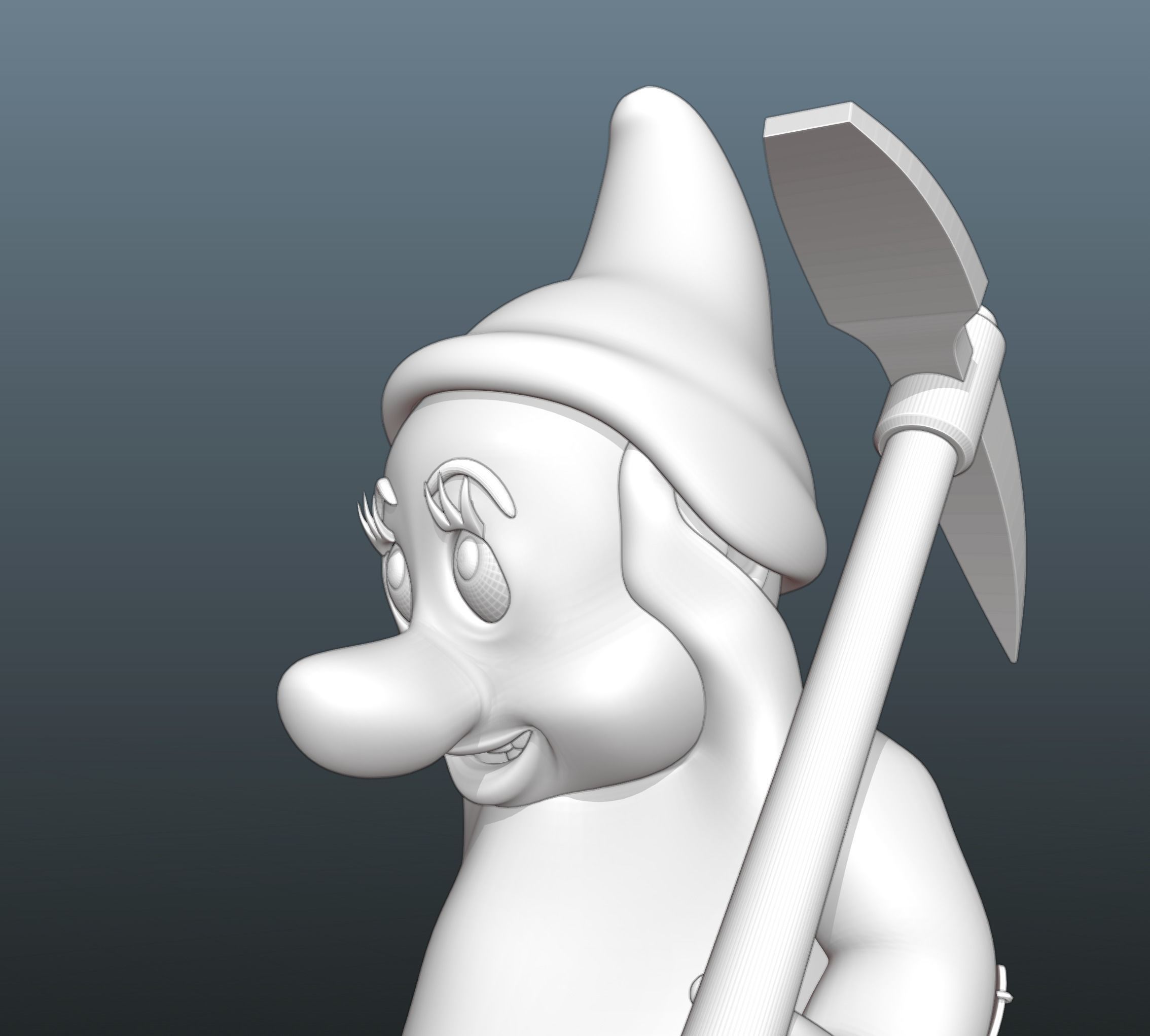 Bashful the Dwarf 3D print model_6
