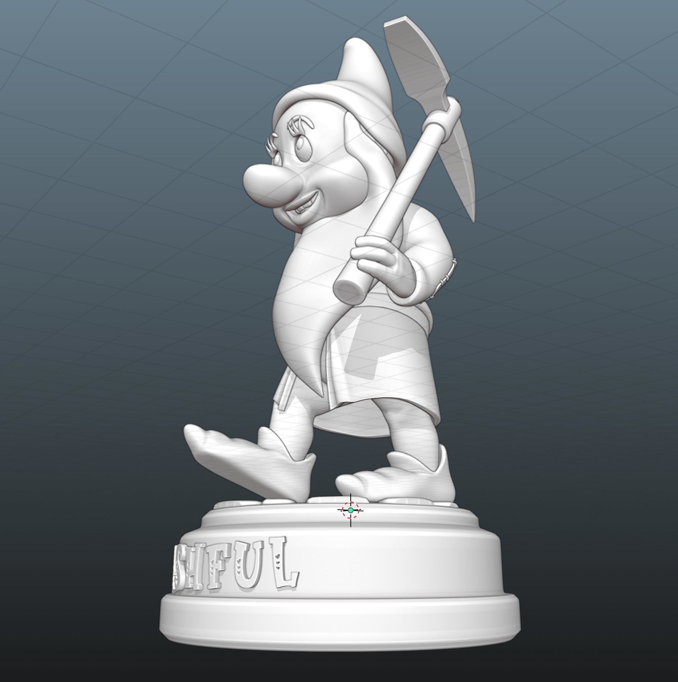 Bashful the Dwarf 3D print model_3