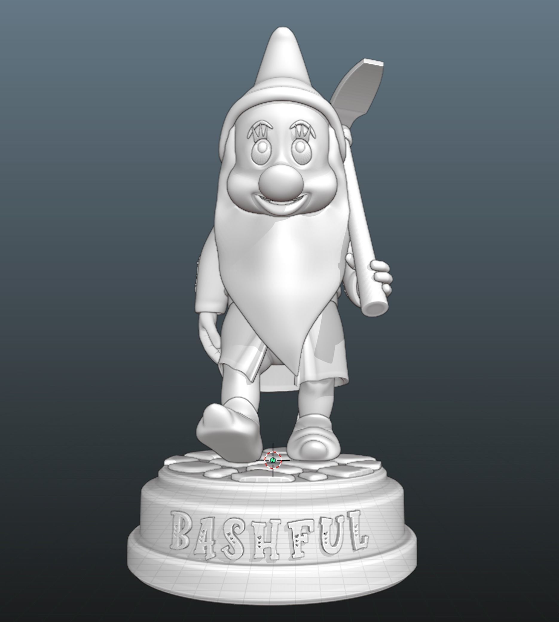 Bashful the Dwarf 3D print model_1