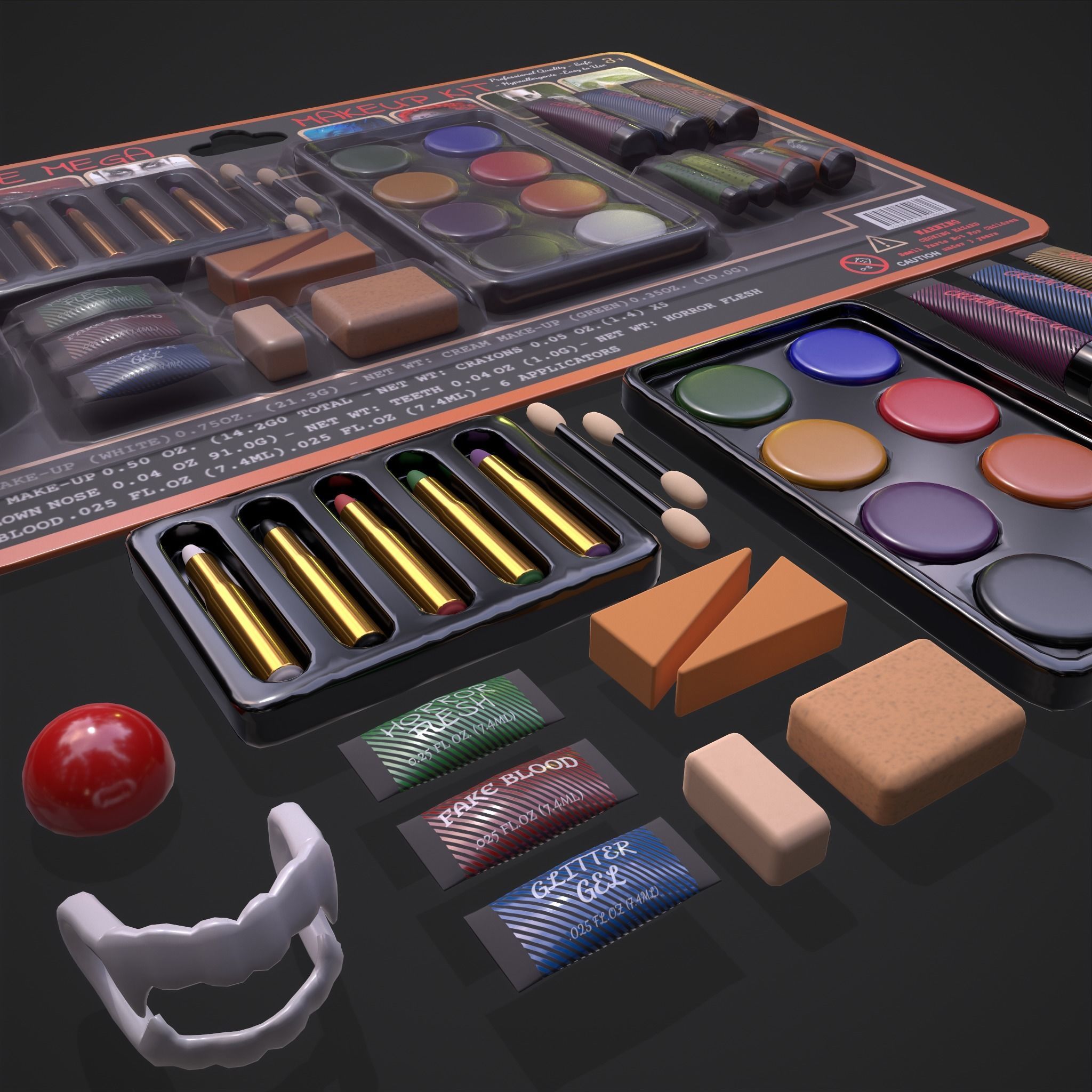 The Mega Makeup Kit Low-poly 3D model_6