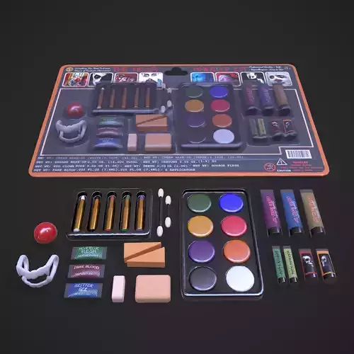 The Mega Makeup Kit  Low-poly 3D model