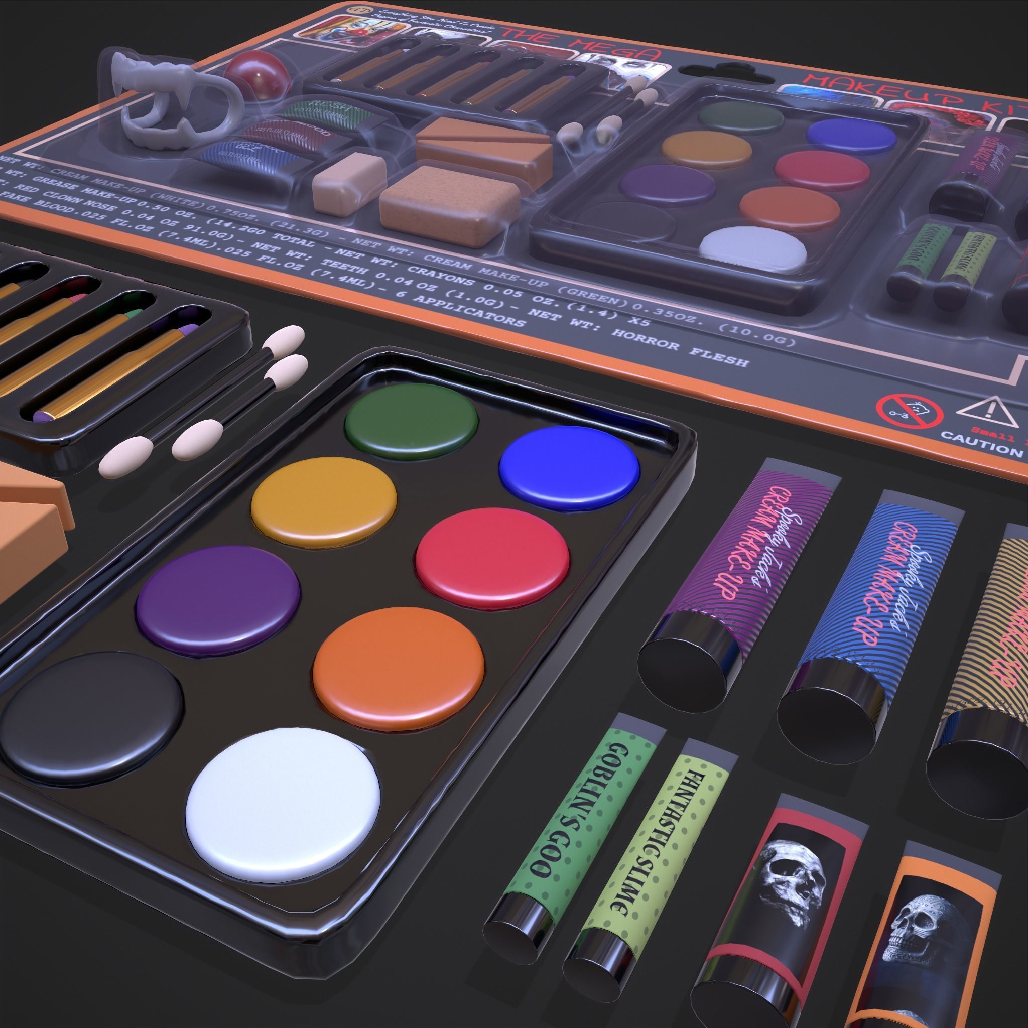 The Mega Makeup Kit Low-poly 3D model_3