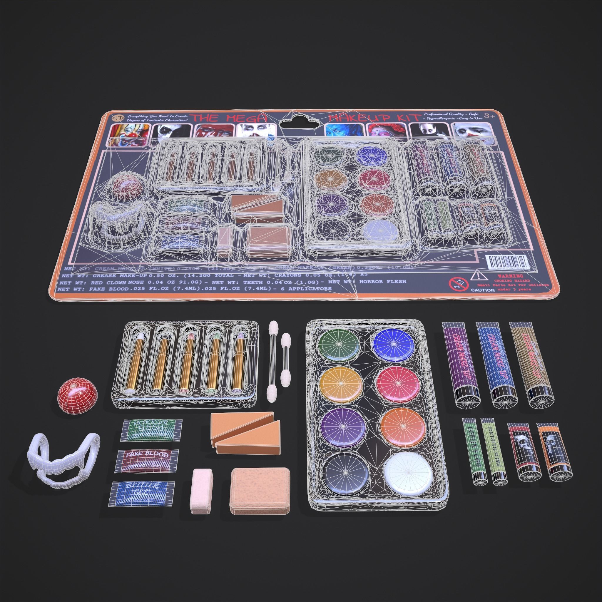 The Mega Makeup Kit Low-poly 3D model_2