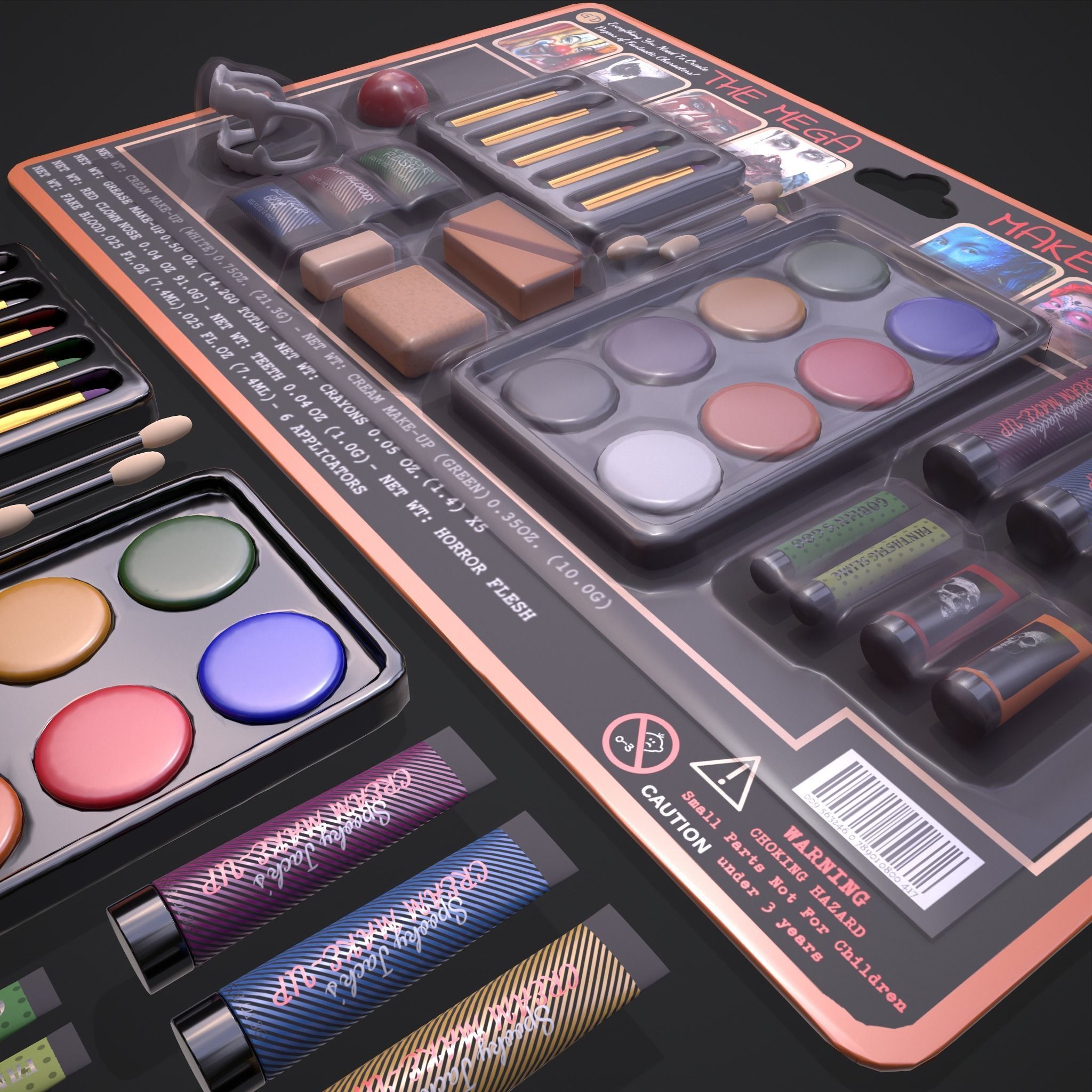The Mega Makeup Kit Low-poly 3D model_12
