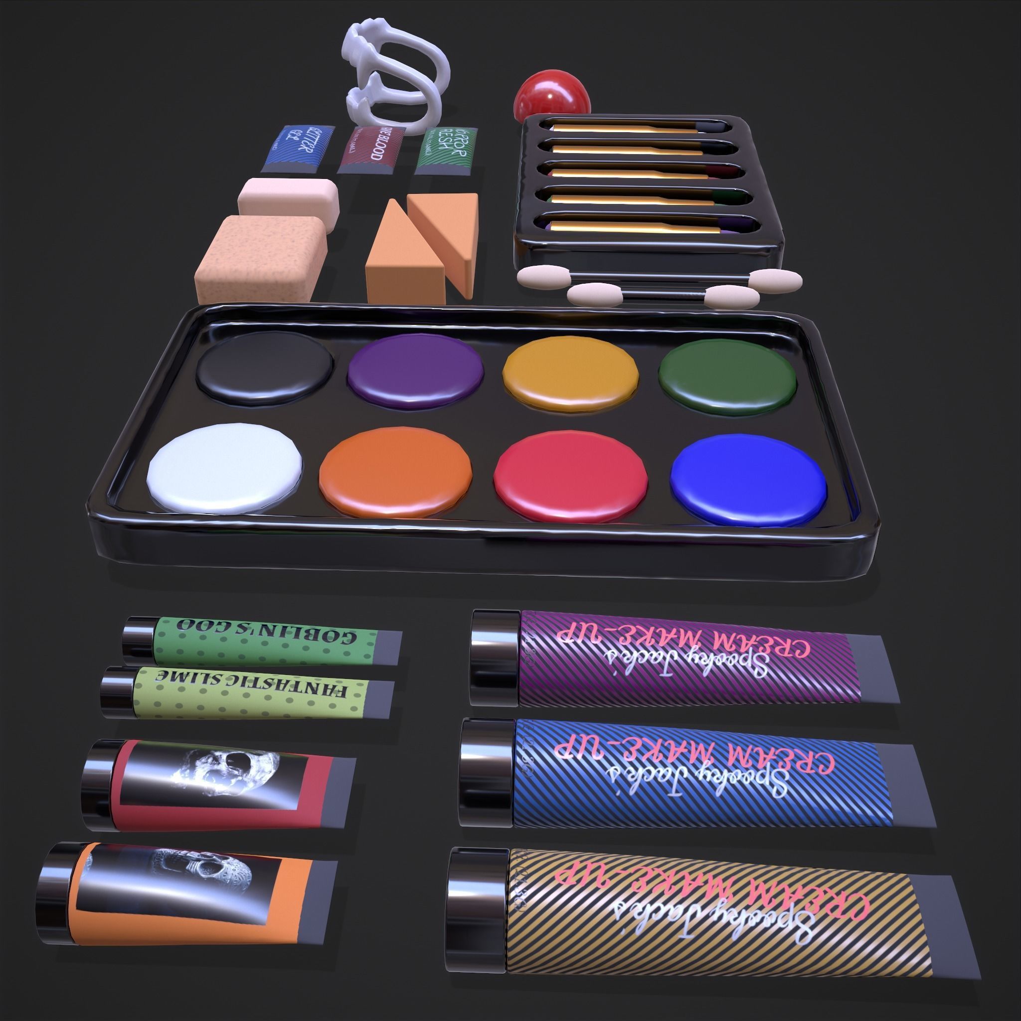 The Mega Makeup Kit Low-poly 3D model_22