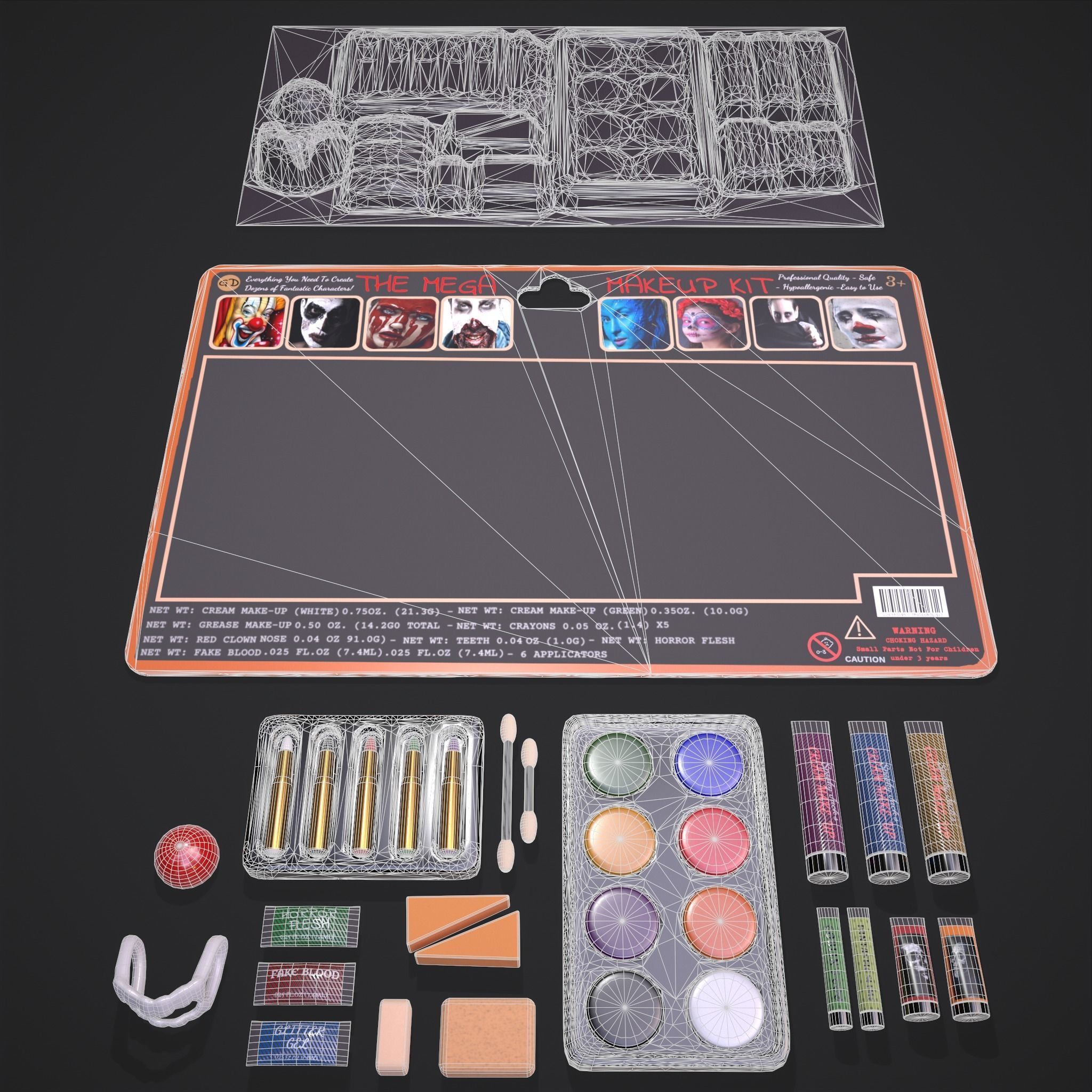The Mega Makeup Kit Low-poly 3D model_16
