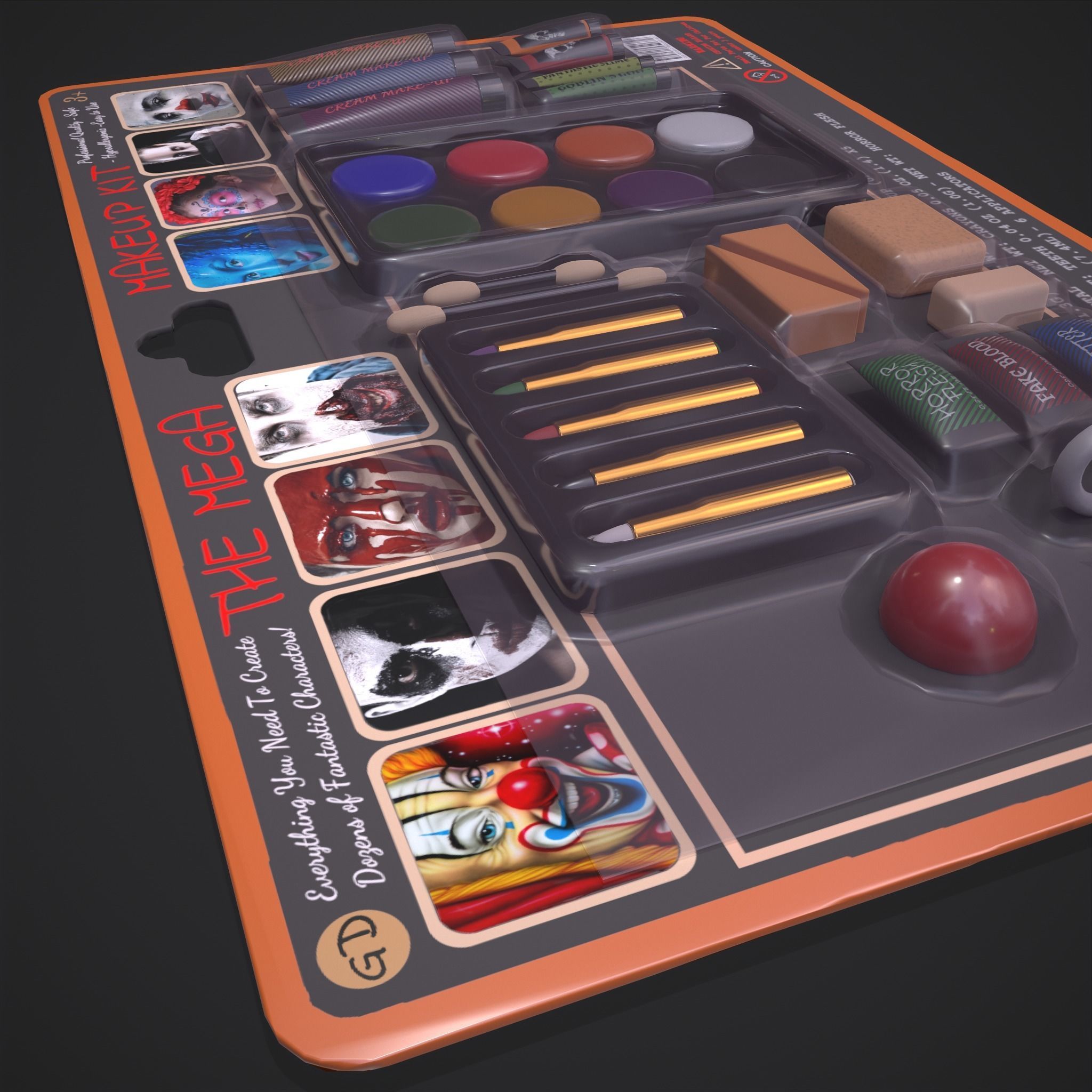 The Mega Makeup Kit Low-poly 3D model_5