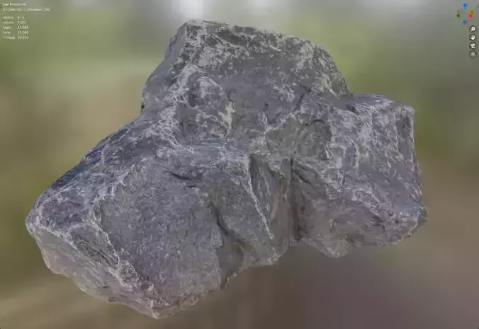 Chunky Basalt - 8K Textures - 7 Mesh Resolutions