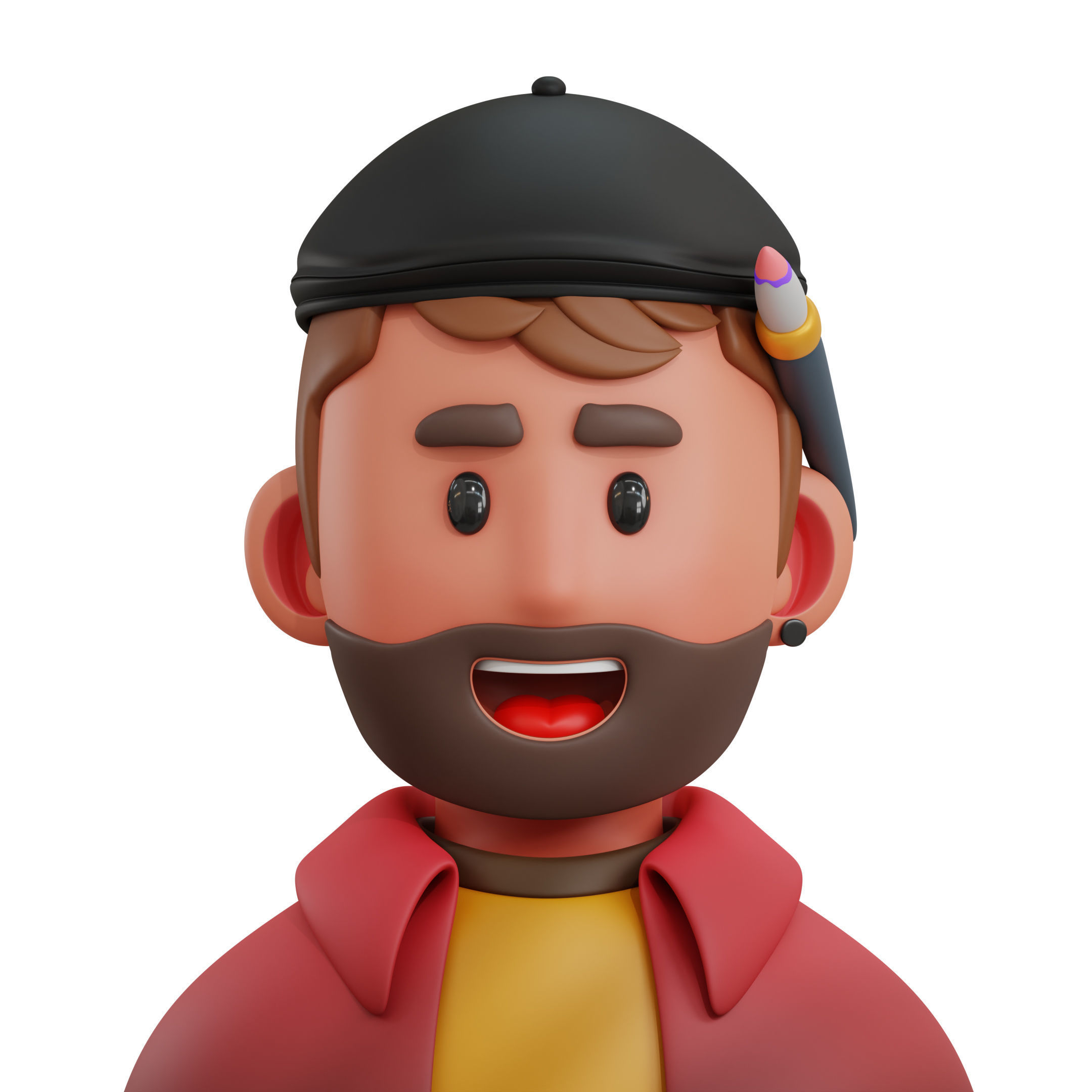 Avatar Job Professions Icon Pack 3D Model Low-poly 3D model_1