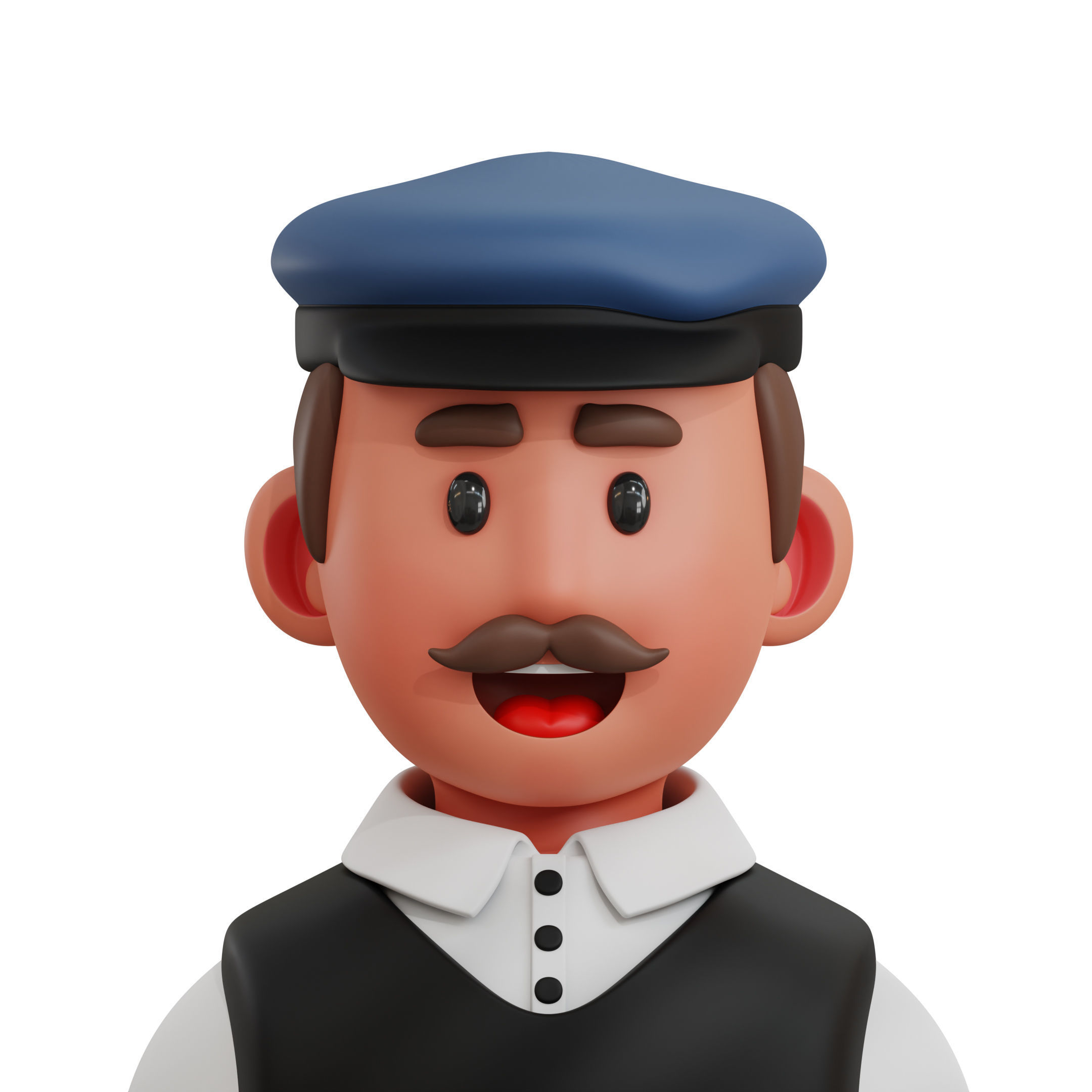 Avatar Job Professions Icon Pack 3D Model Low-poly 3D model_19