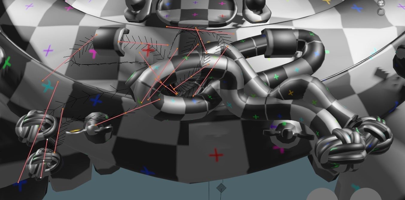 Rigged Octopus Diver 3D model_19