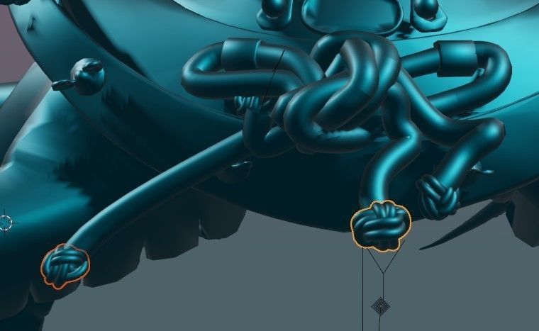 Rigged Octopus Diver 3D model_20