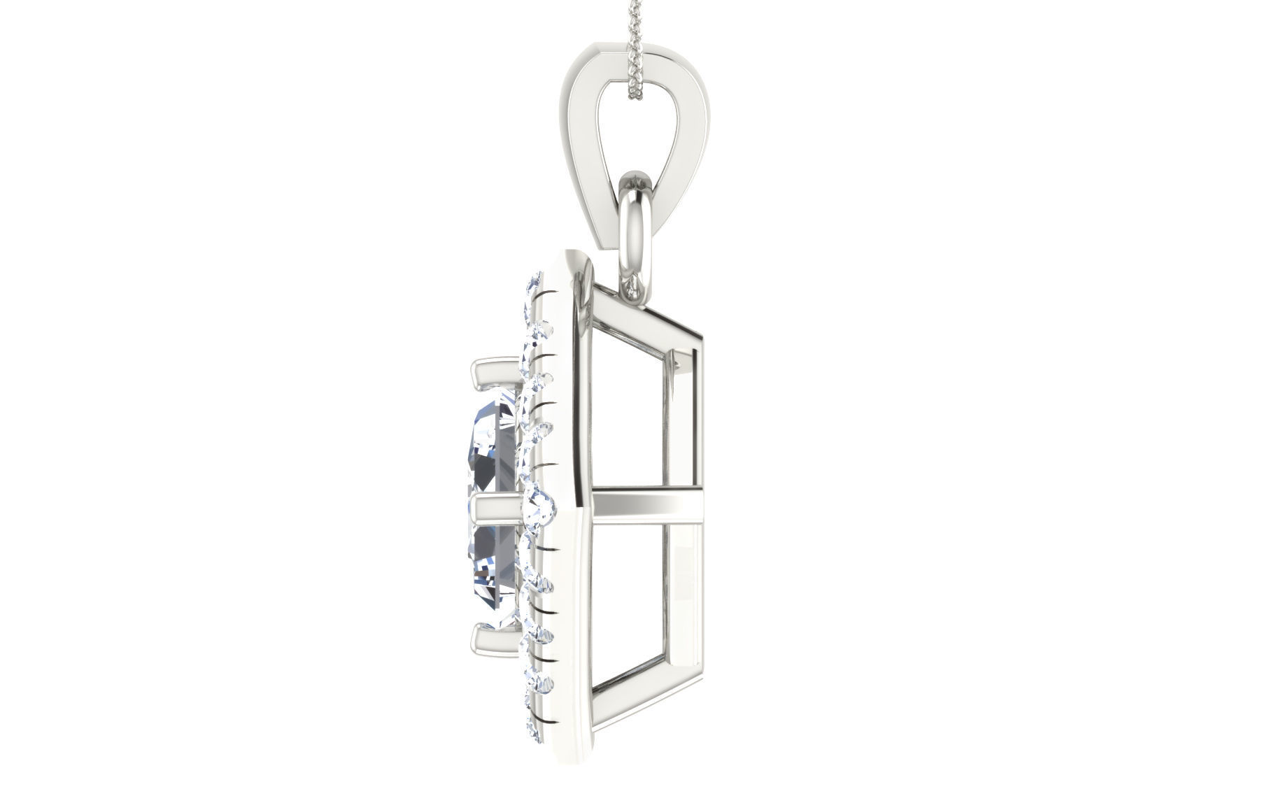 Women Earring Pendant Set 3dm STL OBJ FBX Render Details 3D print model_45