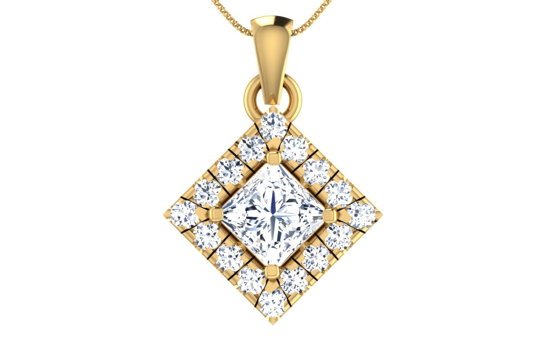 Women Earring Pendant Set 3dm STL OBJ FBX Render Details 3D print model_28