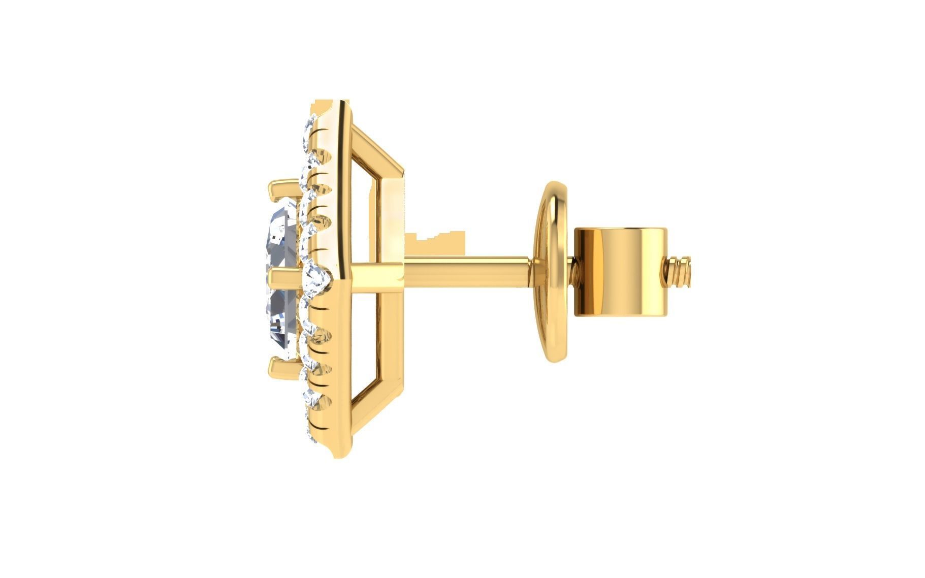 Women Earring Pendant Set 3dm STL OBJ FBX Render Details 3D print model_6