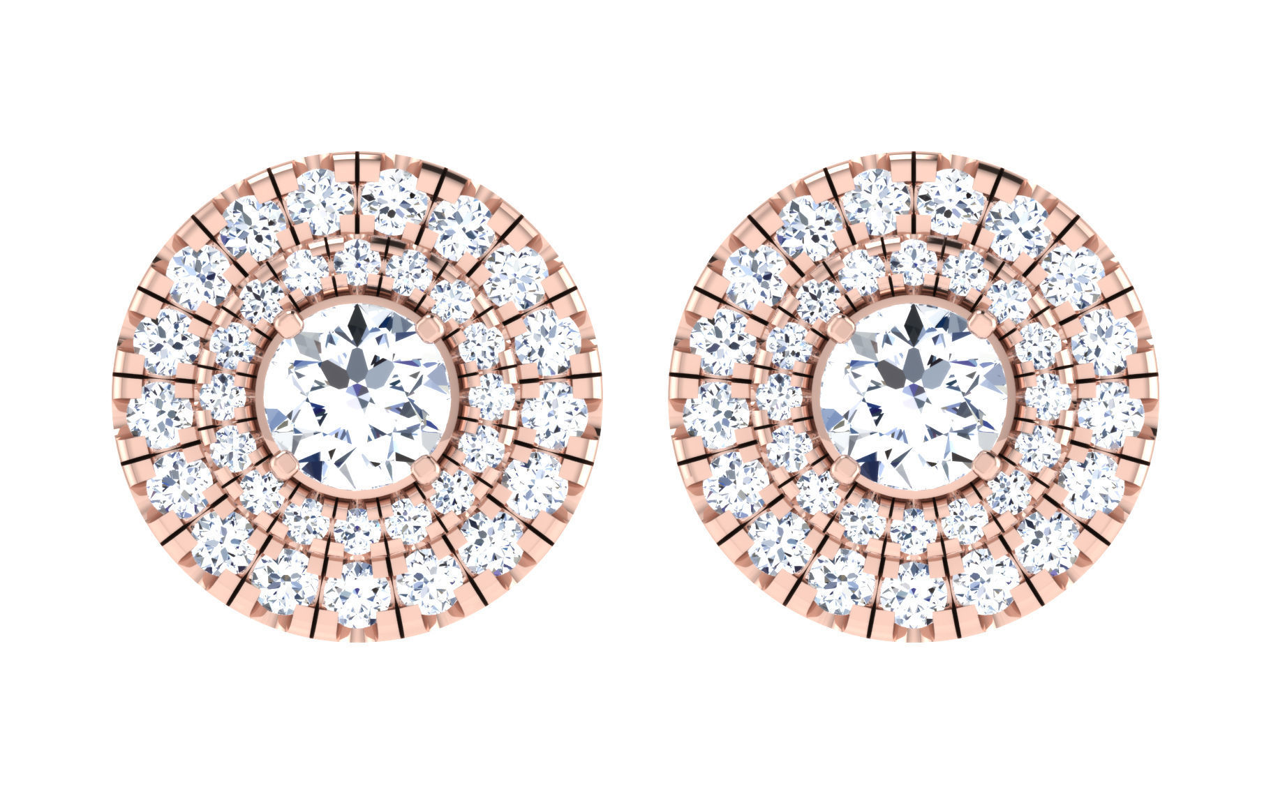 Women Earring Pendant Set 3dm STL OBJ FBX Render Details 3D print model_11