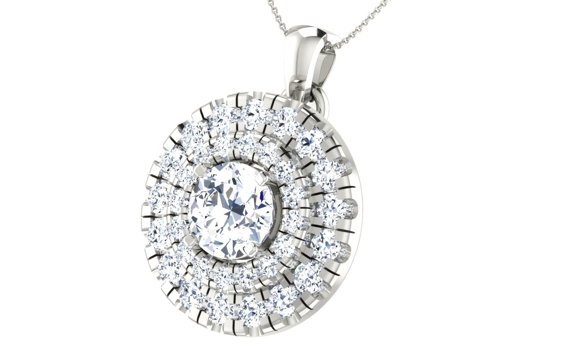 Women Earring Pendant Set 3dm STL OBJ FBX Render Details 3D print model_42