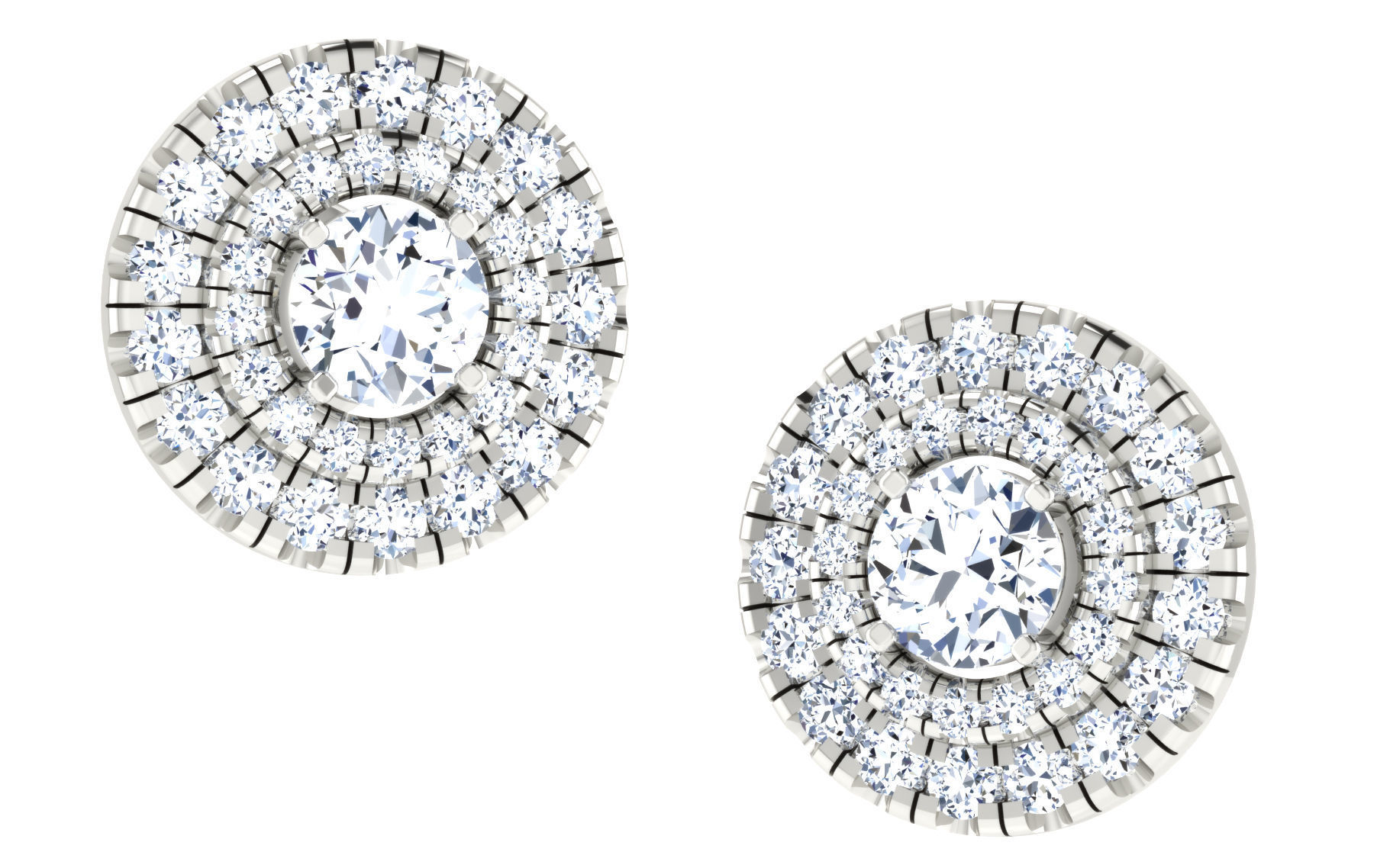 Women Earring Pendant Set 3dm STL OBJ FBX Render Details 3D print model_17