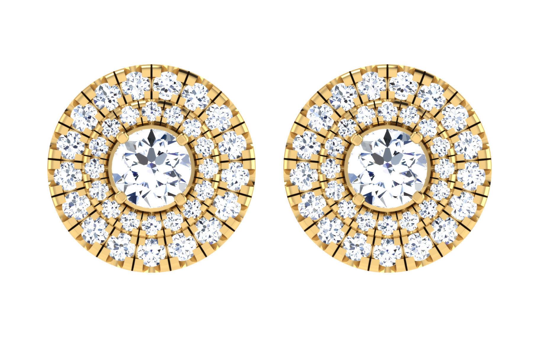 Women Earring Pendant Set 3dm STL OBJ FBX Render Details 3D print model_3