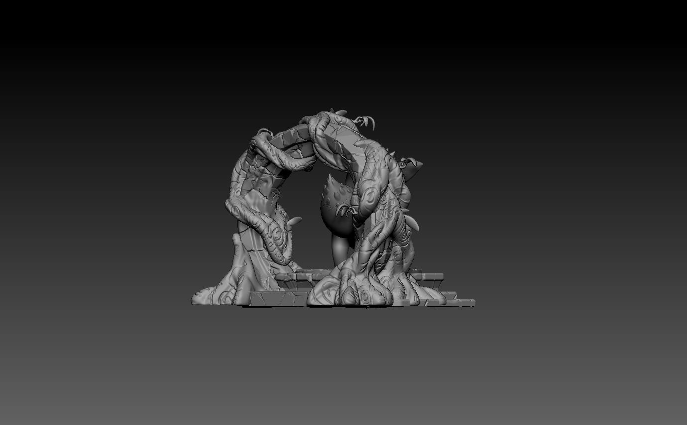 pokemon eevee diorama 3D print model_10