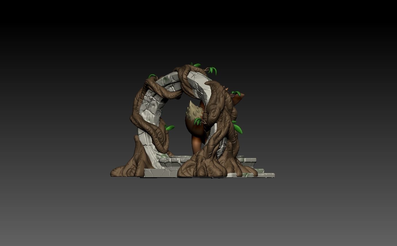 pokemon eevee diorama 3D print model_9