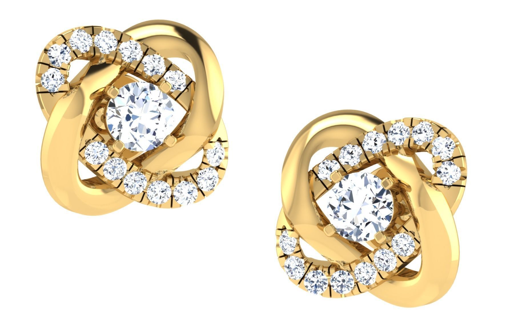 Women Earring Pendant Set 3dm STL OBJ FBX Render Details 3D print model_2