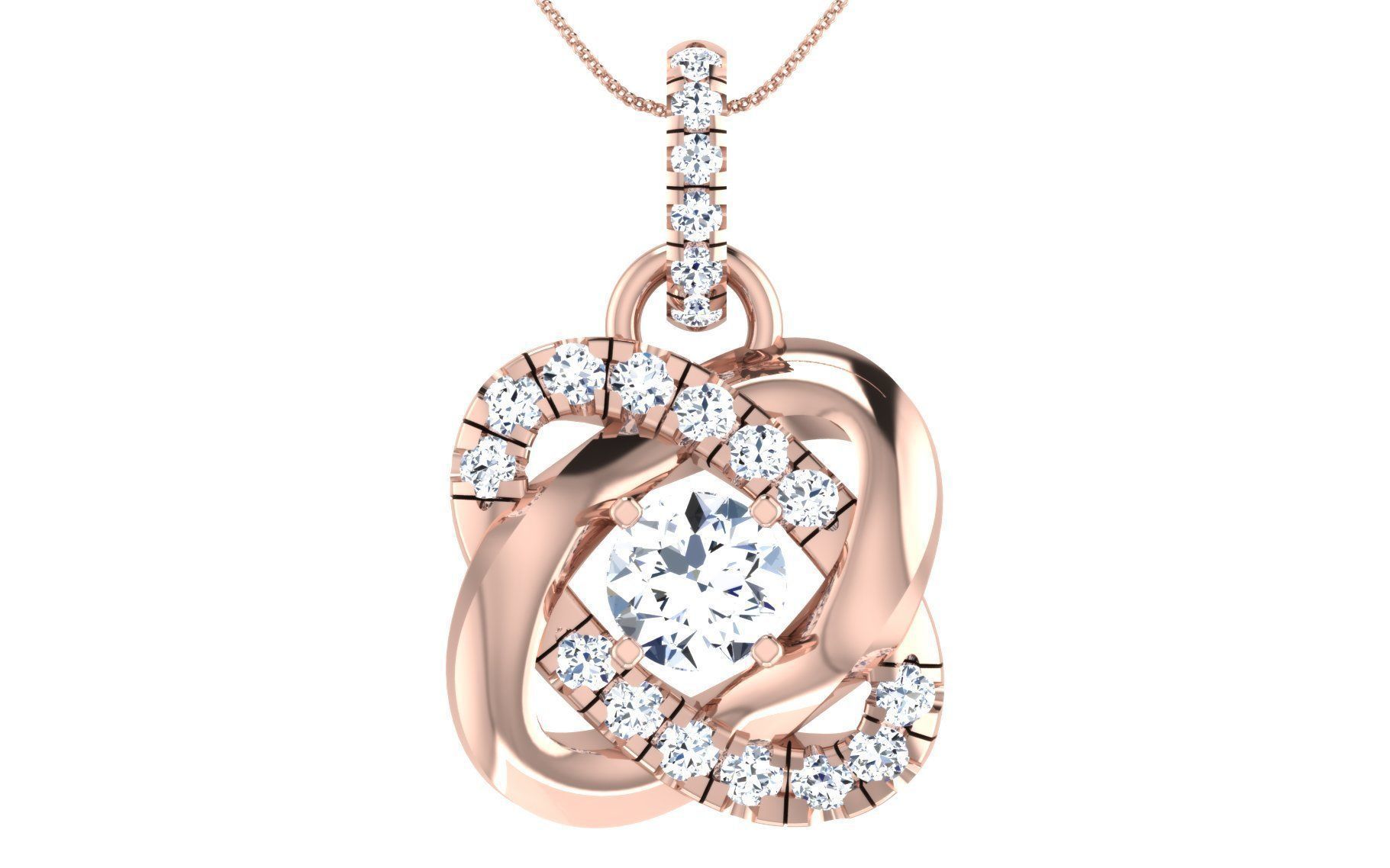 Women Earring Pendant Set 3dm STL OBJ FBX Render Details 3D print model_35