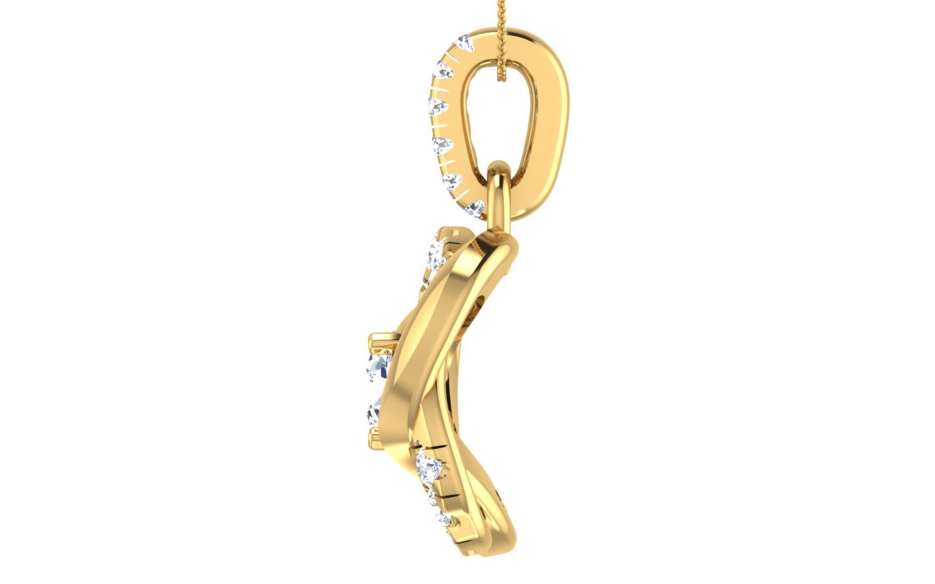 Women Earring Pendant Set 3dm STL OBJ FBX Render Details 3D print model_30