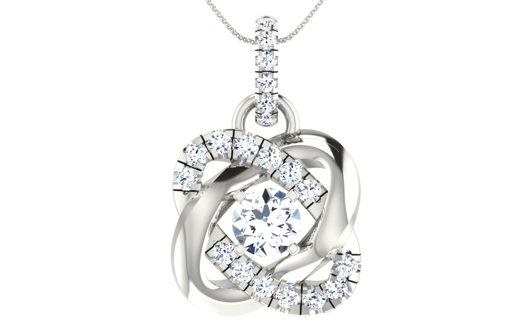 Women Earring Pendant Set 3dm STL OBJ FBX Render Details 3D print model_44