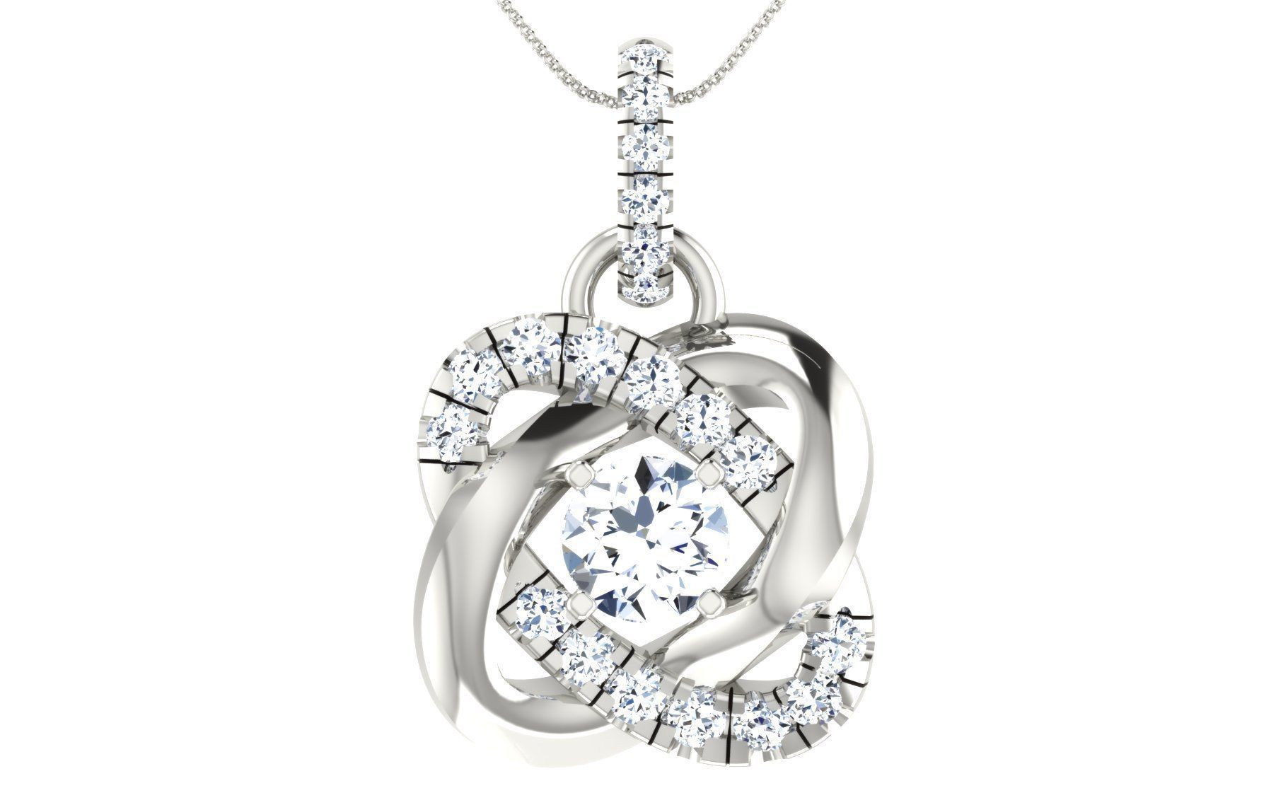 Women Earring Pendant Set 3dm STL OBJ FBX Render Details 3D print model_43