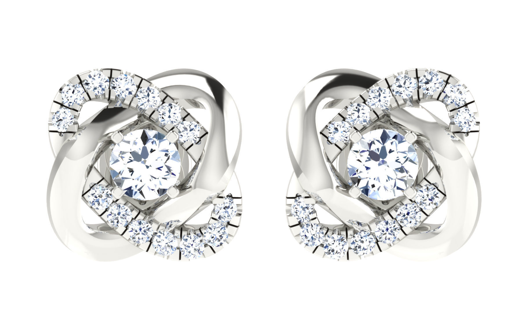 Women Earring Pendant Set 3dm STL OBJ FBX Render Details 3D print model_19