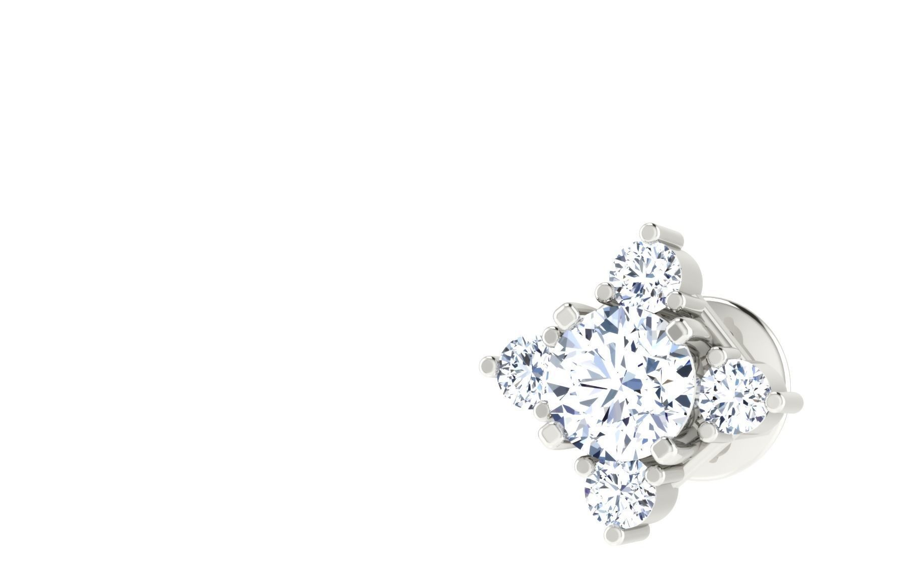 Women Earring Pendant Set 3dm STL OBJ FBX Render Details 3D print model_18