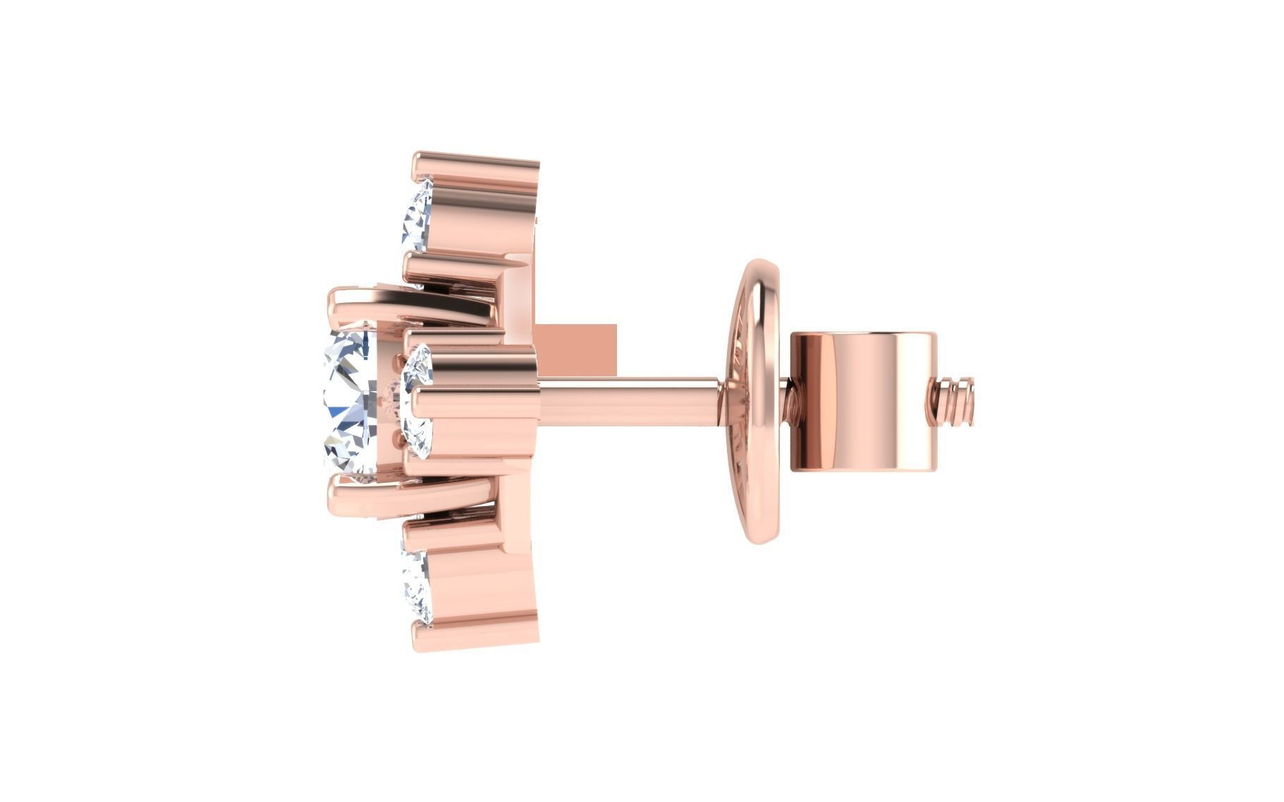 Women Earring Pendant Set 3dm STL OBJ FBX Render Details 3D print model_14