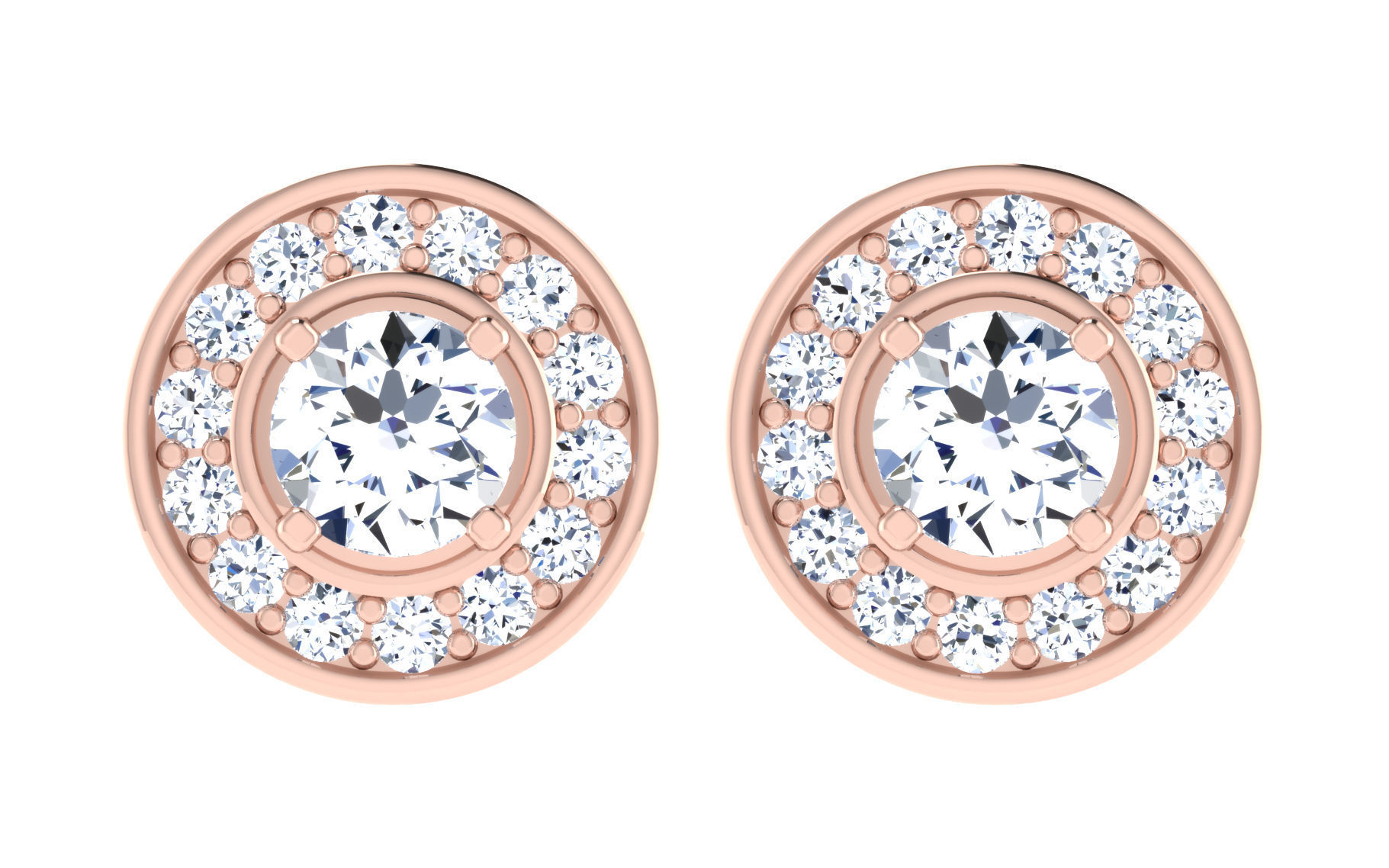 Women Earring Pendant Set 3dm STL OBJ FBX Render Details 3D print model_11