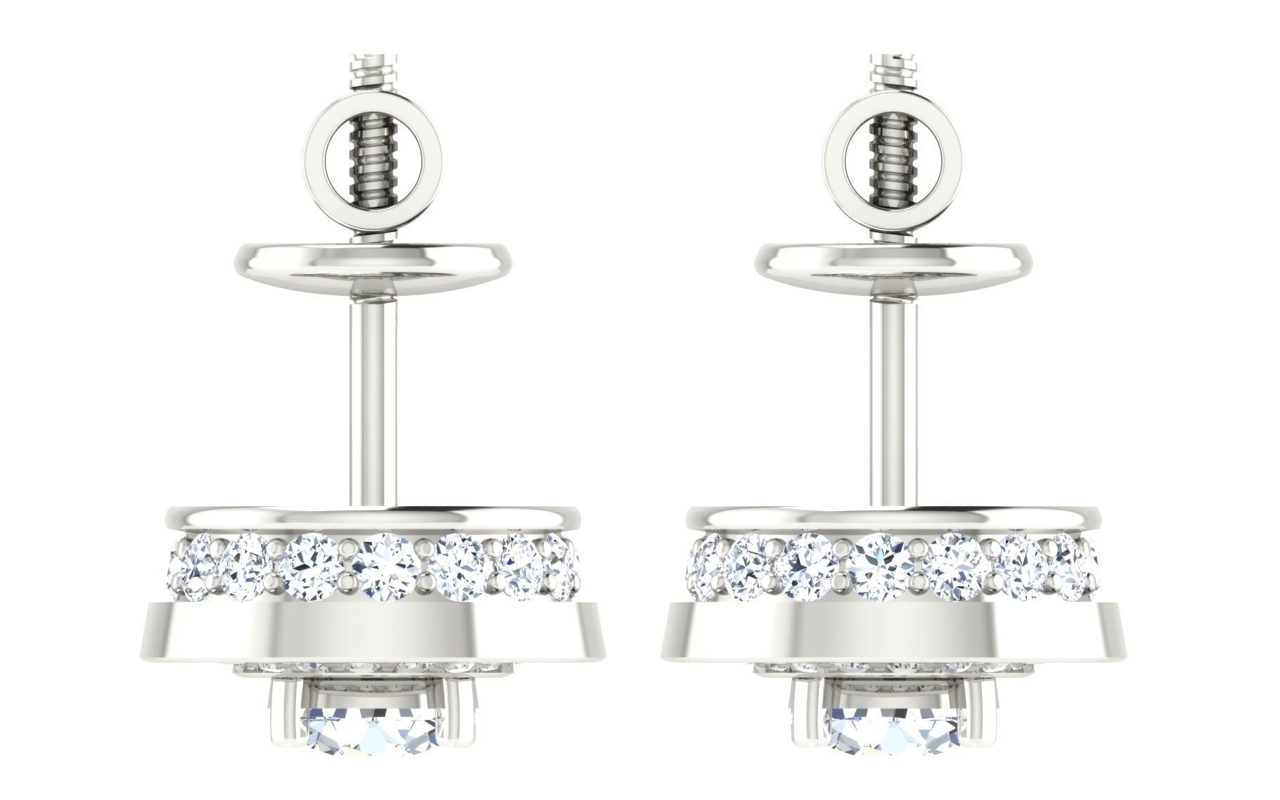 Women Earring Pendant Set 3dm STL OBJ FBX Render Details 3D print model_24