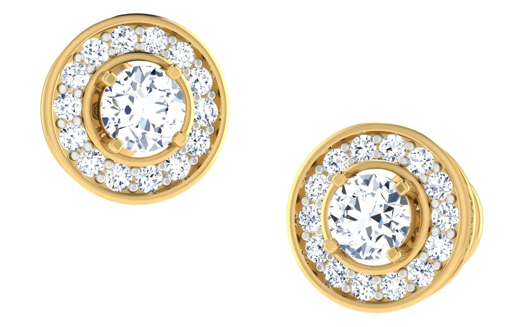 Women Earring Pendant Set 3dm STL OBJ FBX Render Details 3D print model_2