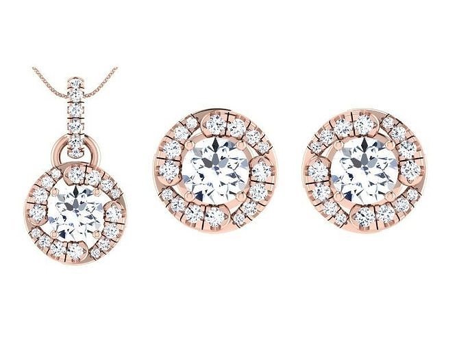Women Earring Pendant Set 3dm STL OBJ FBX Render Details 3D print model