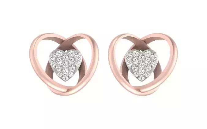Women Stud Stud Earring 3dm STL OBJ FBX Render Details
