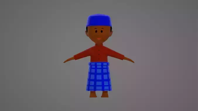 Muslim Boy with Sarung